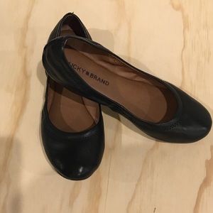 Lucky Brand Emmie Ballet Flats black leather 7
